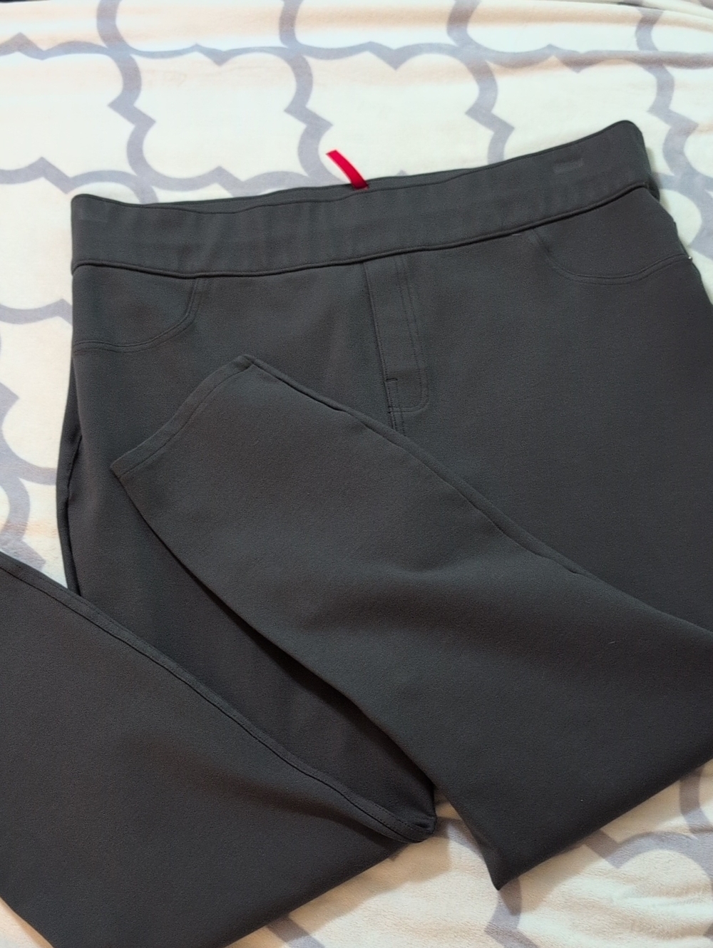 SPANX Women's Dark Gray Slim Skinny Pants